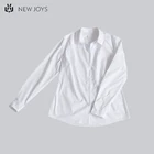 Factory Manufacturer Custom Lady's White Shirt Office Ladies Uniform Design Work Shirt Long Sleeve Tops Blouse