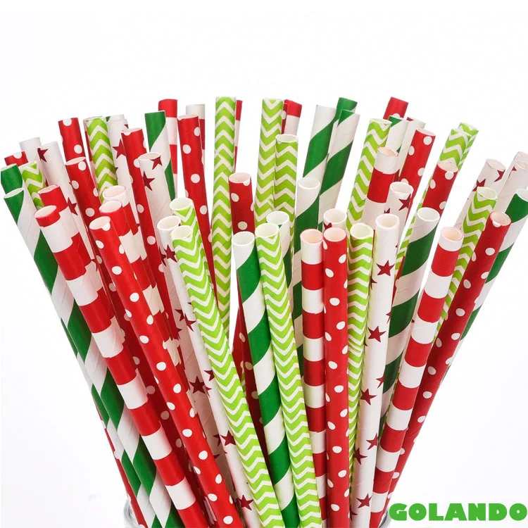 Christmas paper straw 12