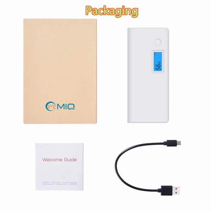 MIQ Power Bank 10000mAh Mobile phone Power bank Portable Charger 10000 mAh External Battery Pack Charge Treasure - ANKUX.COM