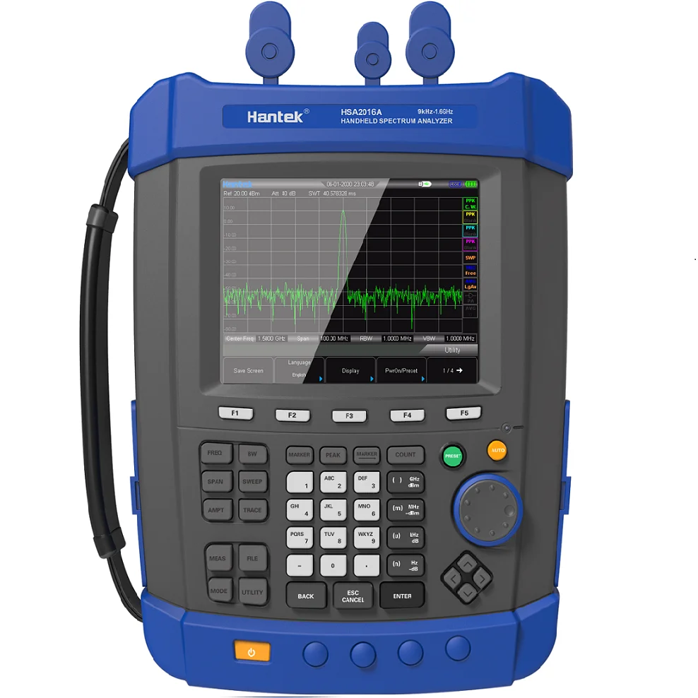 HSA2016B handheld digital AC Coupled Frequency Spectrograph Optimal Sensitivity -161dB 5M~1.6GHz TG Portable Spectrum Analyzer