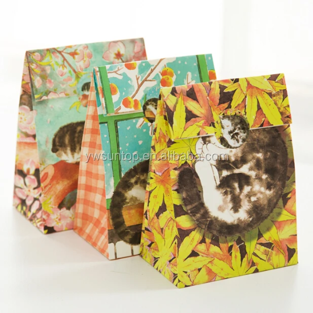 cat paper bag home decor birthday party gift bag creative paper