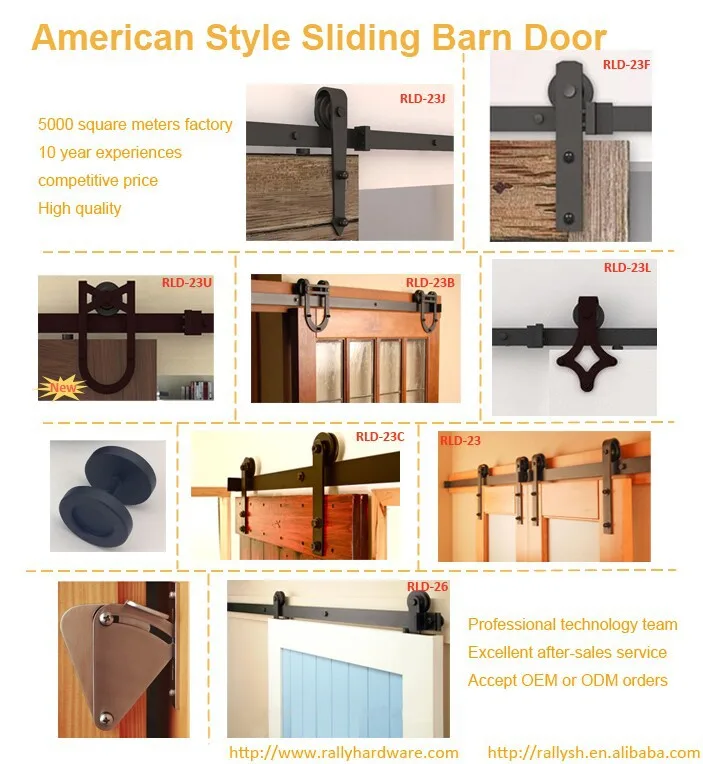 Barn wood sliding doors hardware & Barn door track system