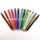 2 in 1 Cheap Slim Twist Stylus Ballpoint Pen Metal Touch Pen