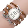 Always My Sister Forever My Friend Friendship infinity love Multilayer Woven Bracelet for Men Women Fashion Sister Jewelry
