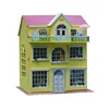 Wholesale small kids toys mini puzzle large wooden kids doll house+doll big house size dollhouse