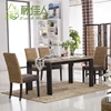 Java Home Living Sunroom Natural Rattan Water Hyacinth Bamboo Dining Table Chairs Set Bali Style Indonesia Furniture