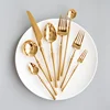 Thai products wholesale cutlery stainless spoon and fork gold flatware