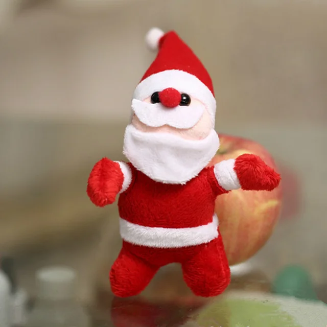stock indoor christmas decoration plush deer santa claus snowman