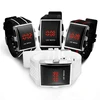 big face black led digital watch sport men led digital silicone watch