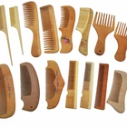 Factory double headed hand mirror set comb and peach wood lice and nits for comb