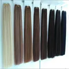 Wholesale healthy human hair extension weft, top grade virgin remy brazilian grey/red/purple colored human hair weave