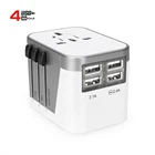 Newly Custom Package 4USB AC Adapter power Adapter Universal Adaptor Smart Plug Charger
