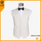 Fancy Style Black 5 Piece 100%Cotton Vest Waiters Waistcoat For Man