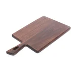 Wholesale Rectangle Walnut Wooden Kitchen Pizza Pastry Serving Cutting Board With Handle