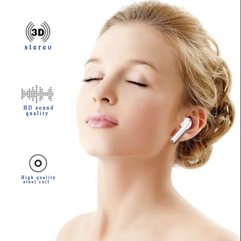 i80 tws 1:1 Size Original Bluetooths Earphone Pop-up Wireless Headphones Bass Stereo Mini Earbud Headset PK I20 I30 I60 i200 - ANKUX.COM