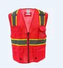 ANSI 100% ポリエステル防護服マルチポケット作業メンズ作業服 Hi Viz の安全反射ベスト機能