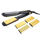 Dual Voltage Professional 4 in 1 Hair Straightener with Aluminum Plate Ceramic coating