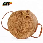 Summer Handmade Woven Beach Round Rattan Straw Bag