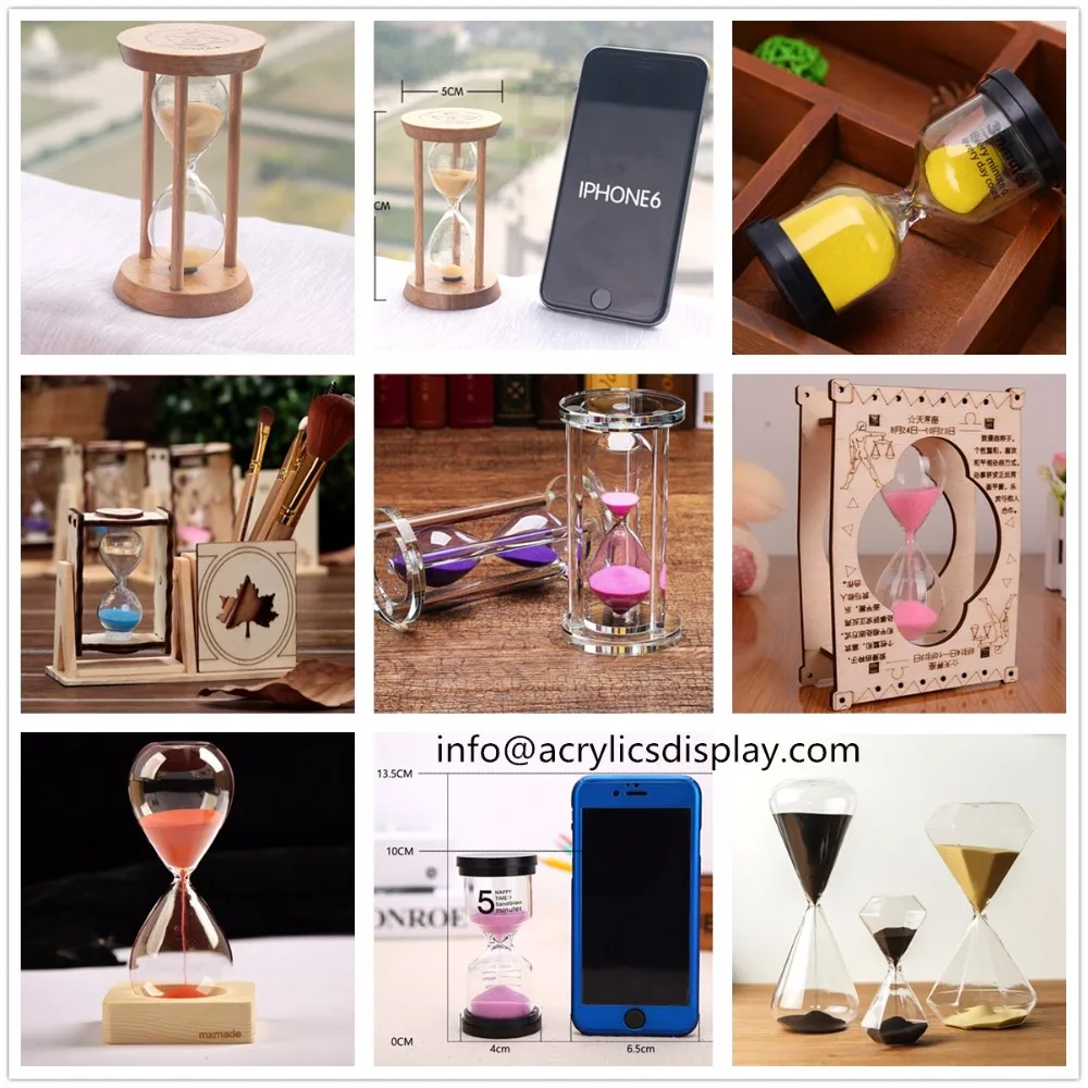 super quality best-selling acrylic resin crystal hourglass sand