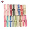Customized color jute fabric silk ribbon woven burlap wedding ribbon