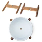 Small Plant Pot Small Tabletop Ceramic Tabletop Ceramic Plant Pot Wood Stand Set