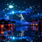 theme park water decoration water screen projection pools sculpture fountain