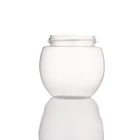 round shaped 250ml plastic pet jar with UV plating plastic cap