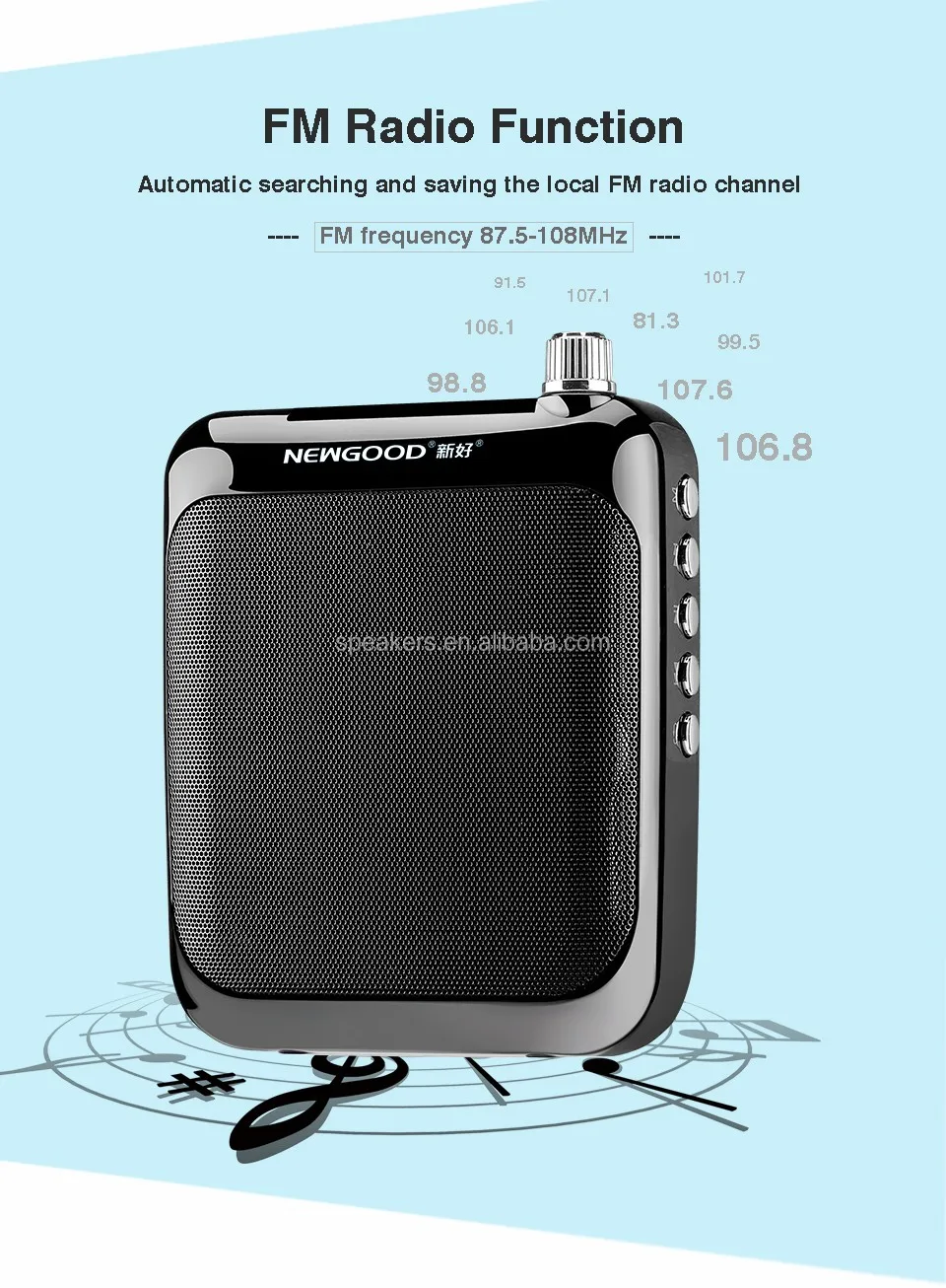 Wired Teach Earhook Microphone Audio Amplifier Teaching Online Voice Amplifier Loud With Waist Mp3 For Elderly Patients Costumes - ANKUX.COM