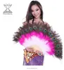 Turkey Feather and peacock feather Belly Dance feather hand fans