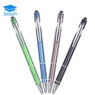 Promotional custom 2 in 1 capacitive metal ball pen aluminum touch screen logo tablet stylus pen
