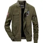 Autumn-Winter Korean Fashion Mens Retro-style Recreational Jacket with Flag and Shoulder Seal