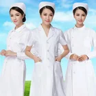Hot sale medical white gown hospital workwear clothes for nurses scrubs uniforms
