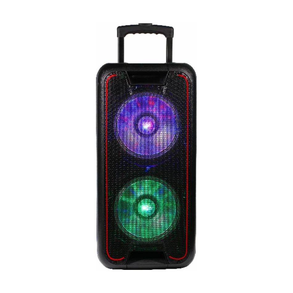 Temeisheng portable active amplifier with trolly ,usb,sd,fm,remote control ,audio input ,rechargeable battery speaker - ANKUX.COM