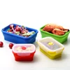 4PCS/SET SILICONE LUNCH BOX FOLDING FOOD GRADE SILICONE CONTAINER