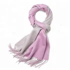35*200cm Double side solid color unisex natural wool scarf