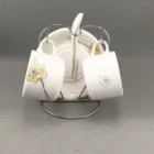 top choice his-and-hers porcelain coffee cup set with metal rack