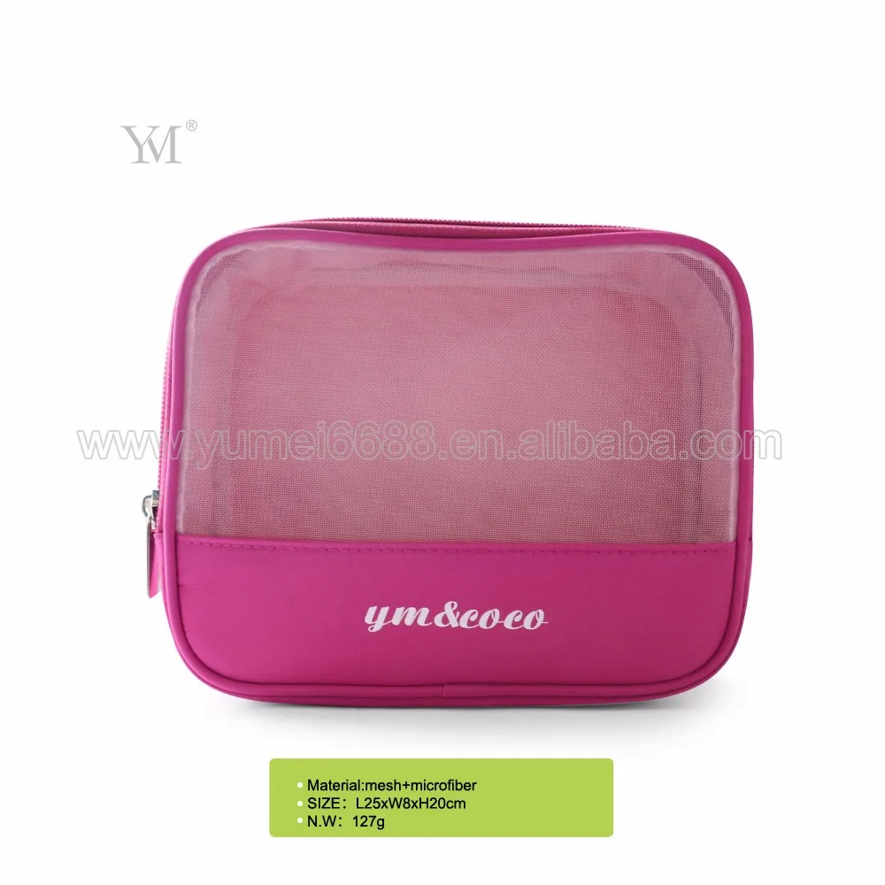 2017 new design ziplock mesh bag ,custom made wholesale cosmetic bags