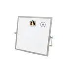 Small Magnetic Desktop Portable Mini Whiteboard Easel 360 Degree Reversible to Do List Notepad for Office, Home, School