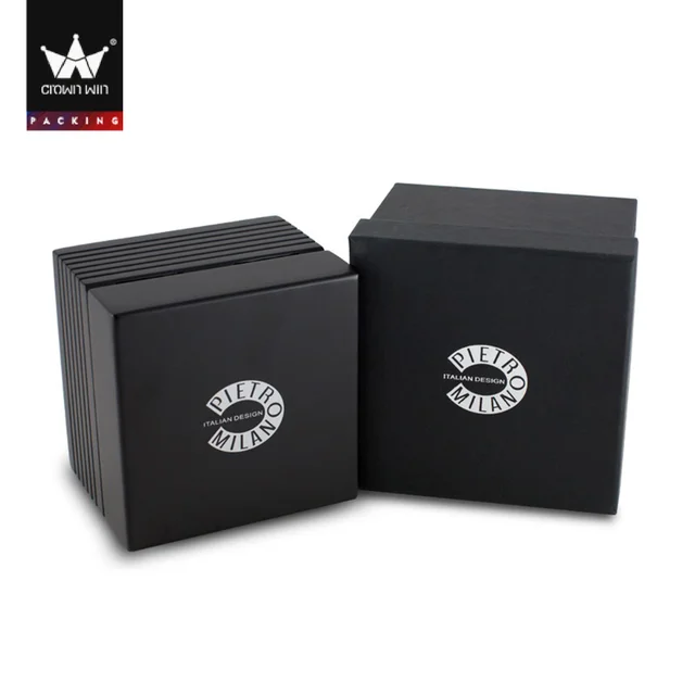 black paper custom logo watch box wholesale luxury cardboard