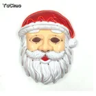 Christmas Holiday Mask EL Cold Light Flashing Santa Mask for Lights Neon Led Carnival Party Mask with DC-3V Driver