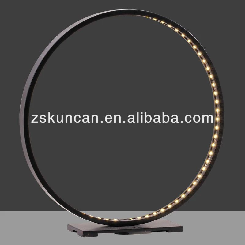Metal Circle Led Table Lamp Black Color Buy Circle Led Table Lamp,Led Lamp Table,Table Lamps