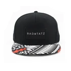 wholesale Custom design bulk logo patch sun hats fashion mens stylish snapback cap with floral brim