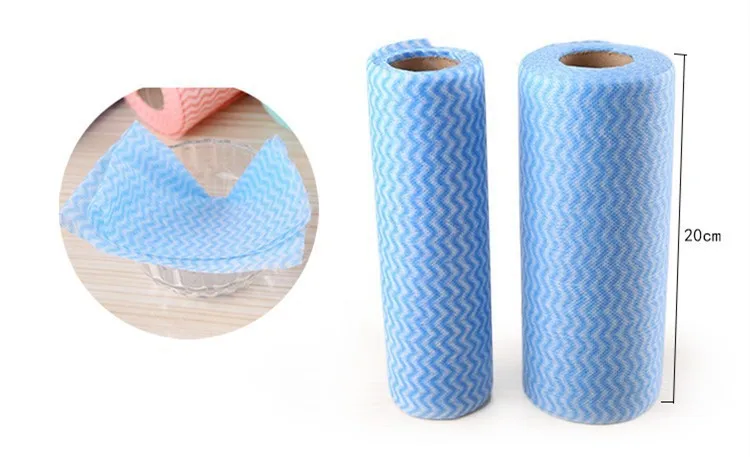 50sheets/roll Household scouring pad Kitchen nonwoven dish Cloths Cleaning Tools