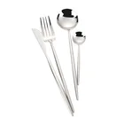 Cutipol Hand polish 18/10 stainless steel silver cutlery set for restaurant,Fashion design silverware flatware dinnerware set