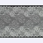white Flower pattern lace fabric roll fall plate custom net lace trim for gown