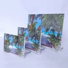 Free standing picture 5R 6R 7R /5x7 rimless acrylic magnet photo frame with standoff