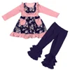 Elegant baby clothing brand children clothes sets fall girls boutique outfits wholesale