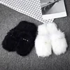 New Luxury Lady China Soft Real sheep Fur Slippers Metal chain Sheepskin slipper High quality Wool Fur Slides For Women