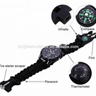 Multifunctional Survival Paracord Bracelet Compass Watch With Hiking For Outdoor Hiking