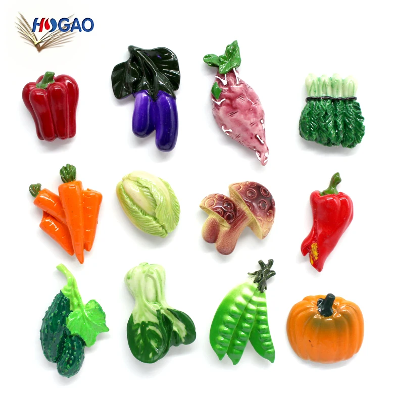 Hot sale OEM fruit item polyresin custom 3d magnet fridge magnet wholesale cute resin fruit fridge magnet for office home decor